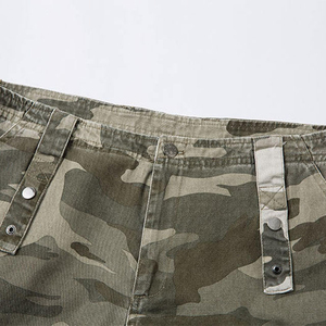 Men's <b>Camouflage</b> <b>Cargo</b> <b>Pants</b> Straight Fit Multiple Pockets Breathable Workwear Style High Waist Canvas Trousers - Product Image 3