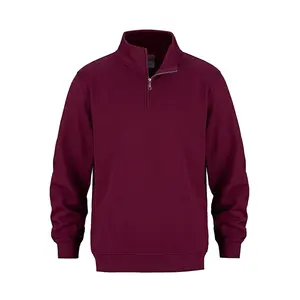 Sudadera de Hombre de Primera Calidad Fabricada por OEM, 100% Algodón Francés, Estilo Clásico, Cierre de Cremallera 1/4, Ajuste Regular, para Invierno - Product Image 2
