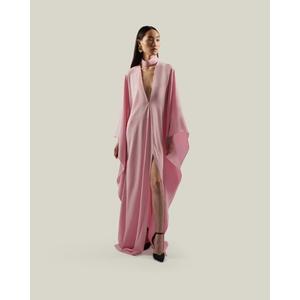 Top Grade Elegant Ankle-Length A-Line V-Neck <b>Viscose</b> <b>Dress</b> Regular Sleeve Solid Color Party Evening Wear Women Dropped - Product Image 1
