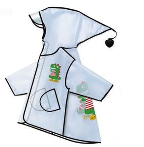 เสื้อกันฝนเด็กแบบใส/ลายการ์ตูน กันน้ำ น่ารัก ลายสัตว์ ทำจากวัสดุ EVA ใช้ซ้ำได้ พกพาสะดวก แบบชิ้นเดียว - Product Image 5