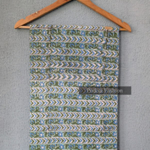 Tela Étnica Azul con Estampado Floral Hecho a Mano, 100% Algodón Puro para Ropa y Tapicería - Product Image 6