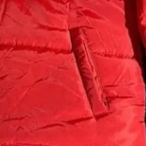 <b>Men's</b> Red <b>Puffer</b> <b>Jacket</b> Casual Winter Zipper Closure Solid Color Nylon Shell Polyester Wadding <b>No</b> <b>Hood</b> - Product Image 3