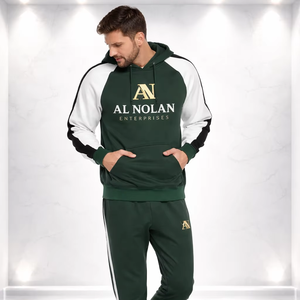 Conjunto Deportivo Premium para Hombre – Sudadera con Capucha y Pantalones Deportivos con Logotipo Personalizado, Ropa Deportiva Transpirable, Conjunto Deportivo Informal para Hombre - Product Image 1