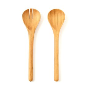 Utensilios de servir de bambú, cuchara para ensalada, tenedor, hechos a mano, de madera natural, herramientas de cocina para uso en restaurantes y cenas. - Product Image 4