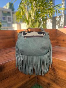 Nouvel arrivage de vrais cheveux sur la peau fourrure cuir frange sac à bandoulière en cuir suédé vente chaude sacs vêtements de fête femmes sacs à bandoulière - Product Image 5