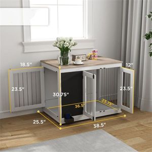 Lussuosa Cuccia per Cani da Esterno, Regolabile, in Metallo, per Razze Grandi e Piccole, Stile Villa, Adatta anche per Gatti - Product Image 4
