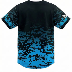 Camiseta de Béisbol Estilo Streetwear, Camuflaje Digital Verde Neón, Ropa Deportiva para Equipos Atléticos, MALUZA INDUSTRIES - Product Image 4