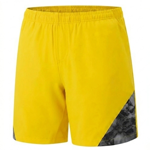 Men's White Black Color Blocked Quick Dry Sport Shorts With Pockets <b>Elastic</b> Waist Mid Rise Short Length - Product Image 5