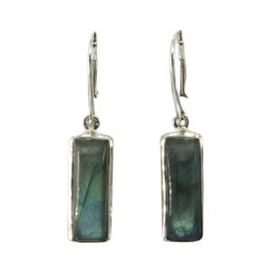 Trendy 18k Gold Rhodium Plated 925 Sterling <b>Silver</b> Labradorite <b>Drop</b> <b>Earrings</b> Classic Style Jewelry for Women - Product Image 1