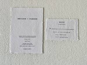 การ์ดอวยพรงานแต่งงานแบบสั่งทำพิเศษ พิมพ์ฟอยล์ด้วยเครื่องพิมพ์แบบ Letterpress บนกระดาษรีไซเคิล 100% ทำมือ ไม่ใช้กระดาษที่ได้จากต้นไม้ ขายส่ง - Product Image 3