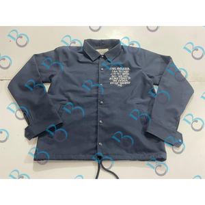 Chaqueta Cortavientos Personalizada Unisex para Hombre, Estilo Casual, Cuello Alto, Cierre de Broches, 100% Algodón, Chaqueta Deportiva - Product Image 3