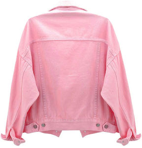 Custom Logo Fashion High Quality Slim Casual Long Sleeve Jean <b>Denim</b> <b>Crop</b> Women's <b>Jacket's</b> OEM Customized Women <b>Denim</b> <b>Jacket</b> - Product Image 2