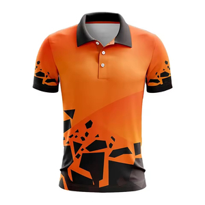 เสื้อคริกเก็ตผู้ชายไซส์ใหญ่ ดีไซน์ใหม่ล่าสุด ระบายอากาศได้ดี เป็นมิตรกับสิ่งแวดล้อม ผลิตจากโพลีเอสเตอร์ พิมพ์ลายลำลอง สปอร์ต  รับสั่งทำได้ - Product Image 4