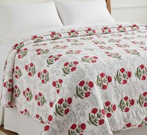 Colcha Kantha de Algodón con Estampado Floral Buti Hecha a Mano, Venta al por Mayor, Fabricante y Exportador Indio - Product Image 4