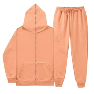 Unisex Gray Breathable <b>Lightweight</b> Quick Dry Reversible Streetwear Tracksuit Set Full Sleeve Hooded Drawstring Sporty <b>Joggers</b> - Product Image 1