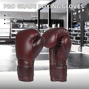 Gants de boxe en cuir, gants d'entraînement à lacets pour adultes, unisexes, pour les sports de boxe, gants d'entraînement en cuir PU - Product Image 6