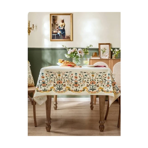 Minimalist 60x120 Inches GOTS Certified 100% Cotton 190 GSM India OEM ODM Offered Solid Green Linen <b>Tablecloth</b> <b>Square</b> Washable - Product Image 6