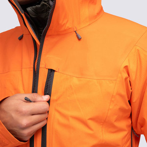 Chaqueta con Capucha Naranja para Hombre, Impermeable, para Uso en Exteriores, con Exterior de Poliéster, Cierre de Cremallera, Estilo Otoñal - Product Image 4
