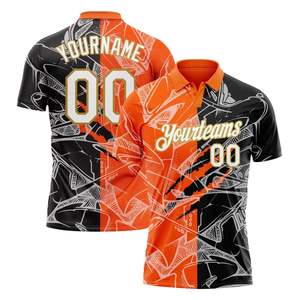 Jersey de Práctica Personalizado OEM/ODM con Nombre/Número de Equipo, Transpirable, Material de Poliéster Elástico para Camiseta de Golf Sublimada - Product Image 1