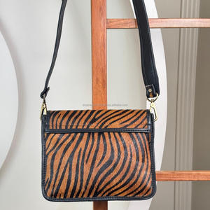 Bolsos de hombro de cuero de vaca con diseño de estampado de animales de tigre para mujer, bolso de cuero genuino de alta calidad, bolsos de lujo - Product Image 5
