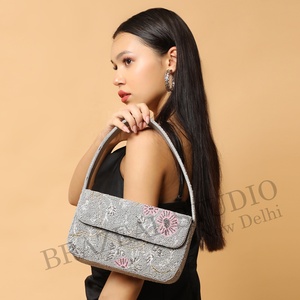 New Arrival BRAZEAL STUDIO Velvet Fashion Designer Women Single Beaded Geometric Pattern Shoulder Clutch Purse Cover Daily Life - Product Image 2