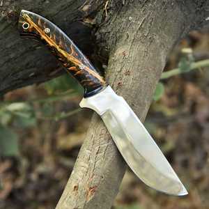 Couteaux tactiques de survie pour la chasse et le camping, qualité supérieure, directement de l'usine UA Supplies, acier au carbone ultra-affûté, pointe clip, Pine Cone - Product Image 2