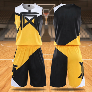 Maillots de basket-ball personnalisés respirants, grande taille, sans manches, uniformes réversibles, séchage rapide, sublimation, motif 3D - Product Image 2