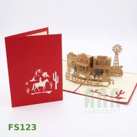 Tarjetas de Felicitación Pop-up 3D Personalizadas al por Mayor, Estilo Japonés Tradicional, para Cumpleaños, San Valentín, con Acabado Mate