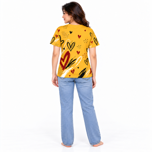 T-shirts imprimés pour femmes en tissu léger et doux, avec des motifs frais, pour un style décontracté au quotidien. - Product Image 2