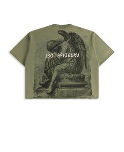 Camiseta DTG de algodón con cuello redondo, corte holgado y sin mangas, personalizada con gráfico del Espíritu Santo, estilo streetwear. - Product Image 3