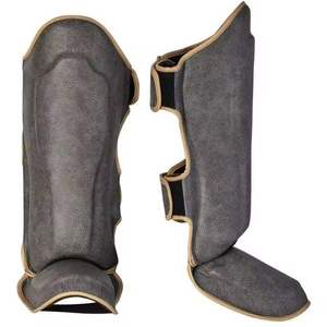Protège-tibias et protège-pieds en cuir PU et EVA Five B MMA pour boxe, arts martiaux, Muay Thai et kickboxing - Product Image 5