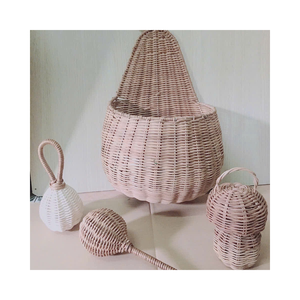 ตะกร้าหวายสานลึกสำหรับจัดเก็บอุปกรณ์ในบ้านและของตกแต่ง - Product Image 1