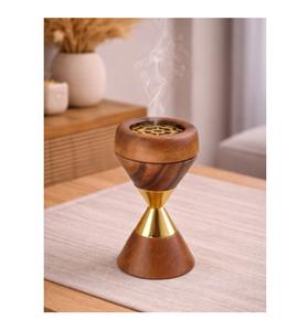 Quemador de incienso estilo europeo, regalo árabe aromático, el mejor quemador de incienso de madera con forma decorativa para el hogar, soporte de madera personalizado para quemador de bakhoor. - Product Image 2