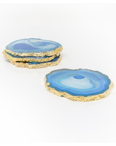 Accesorios de Vajilla para Suministros de Fábrica: Posavasos de Ágata con Rebanada de Ágata Electrochapada en Oro a Precio Mayorista con Calidad Premium - Product Image 5