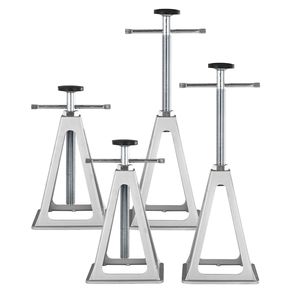 Set di 4 Stabilizzatori in Alluminio per Camper, Accessori Esterni per Livellare Roulotte e Camper, Supporto a Vite Singola - Product Image 1