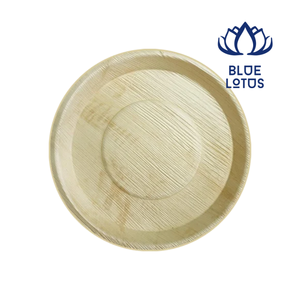 Assiettes jetables en feuilles de palmier Areca, vaisselle verte en vrac pour déjeuner en plein air - Product Image 1