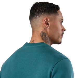 Mens Teal Green Crewneck Sweatshirt Casual Fleece Pullover Long Sleeve <b>Athletic</b> Gymwear Fashion Sweatshirt - Product Image 4