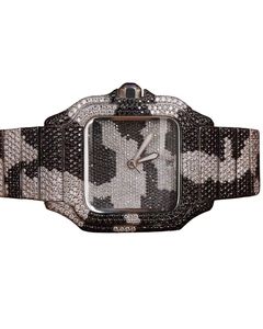 Reloj de pulsera de lujo con diamantes, esfera turquesa con líneas texturizadas, marcadores plateados, ventana de fecha, bisel con gemas, brazalete ornamentado, premium - Product Image 1