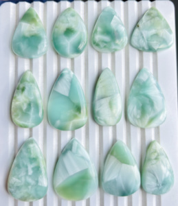 Piedra de Hemimorfita Natural, Gema Suelta de Grado AAA, Cabujón Verde de Alta Calidad para Joyería, Lote al por Mayor - Product Image 3
