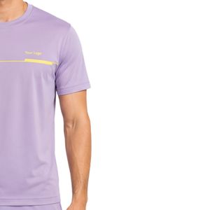 T-shirt de sport pour homme, lavande, haute performance, séchage rapide, athlétique, gym, course à pied, entraînement, logo personnalisé, OEM - Product Image 4