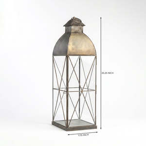 Wholesale Latest 2026 Brass Antique Metal <b>Candle</b> Holder <b>Large</b> Floor Lanterns for Home & Patio Decorations - Product Image 2