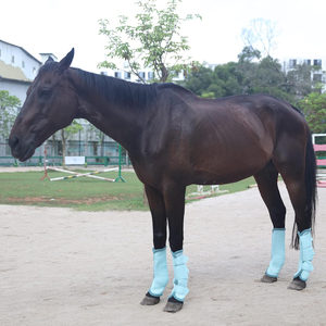 Protège-jambes de course pour chevaux, lot de 4, en nylon respirant et néoprène, personnalisables, haute qualité, réduisent le stress des sabots - Product Image 5