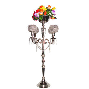 Grand chandelier à 9 bras avec bougeoirs en globe de cristal pour mariages, restaurants et hôtels – Décoration d'entrée – Chandelier haut fait main - Product Image 6