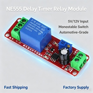 NE555 지연 타이머 릴레이 모듈 단안정 스위치 보드 전원 켜기 지연 컨트롤러 5V <span class=keywords><strong>12V</strong></span> 자동차 회로 - Product Image 1