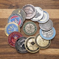 Pièces de monnaie en alliage métallique argenté 2D 3D avec logo personnalisé, impression typographique, souvenirs polis pour fêtes, impression minimale personnalisable