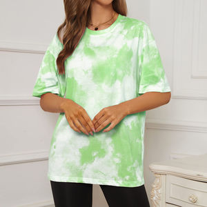 Nueva Llegada 2026 Camiseta Deportiva de Manga Corta para Mujer, Personalizada, Ecológica, de Secado Rápido, Transpirable, con Botones y Estampado Tie-Dye, OEM - Product Image 3