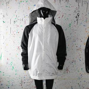 Custom Fashionable Autumn Casual Half <b>Zip</b> <b>up</b> Hooded Windproof Coated Stand Collar Windbreaker <b>Jacket</b> for Men Urban Productions - Product Image 3