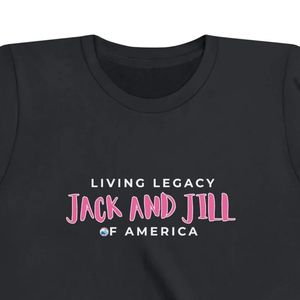เสื้อยืดลายกราฟิก Jack and Jill Living Legacy สำหรับผู้หญิง สีชมพู ดีไซน์แขนสั้น คอกลม เสื้อยืดลำลองเนื้อนุ่ม สั่งทำขายส่งได้ - Product Image 3