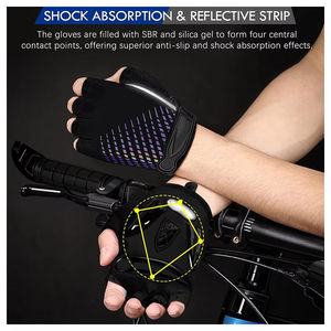 Gants de cyclisme d'été respirants avec coussinets, accessoires, gants demi-doigts, gants de vélo, gants de musculation, prix de gros, OEM 2026 - Product Image 3