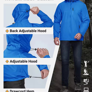 Chaqueta Impermeable Transpirable para Hombre, Cortavientos Ligero para Deportes al Aire Libre, Senderismo, Proveedor Directo de Fábrica OEM Personalizado - Product Image 6
